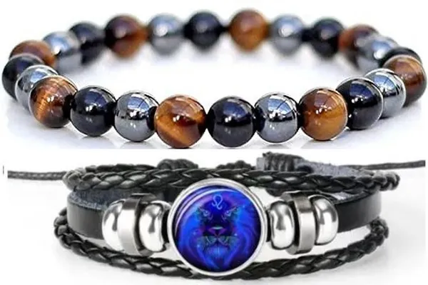 Multiagate_Crystal,_Glass,_Leather_Bracelet_Set_(Pack_of_2)