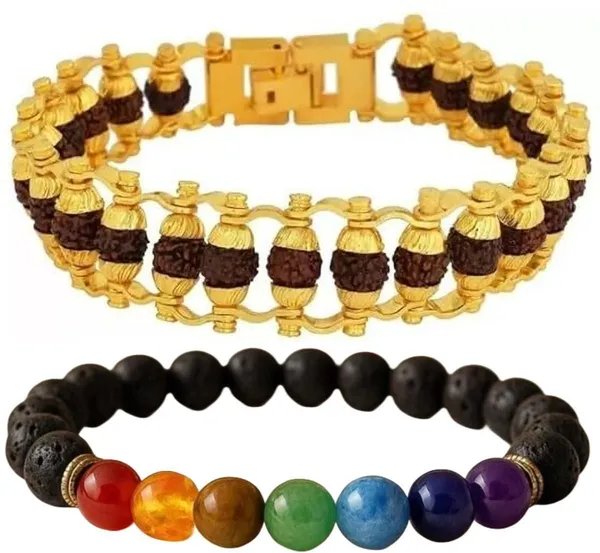 Multiagate_Pyrite,_Stone,_Green_Aventurine,_Amethyst,_Tiger's_Eye,_Rudraksha,_Lava,_7_Chakra,_Green_Jade_Bracelet_Set_(Pack_of_2)