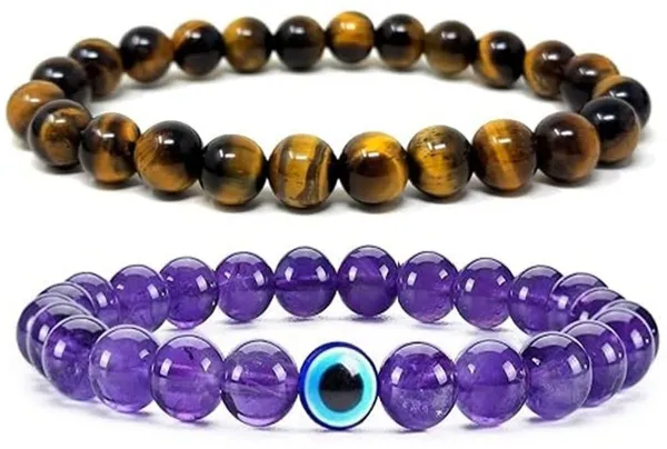 Multiagate_Stone,_Crystal,_Tiger's_Eye_Bracelet_Set_(Pack_of_2)
