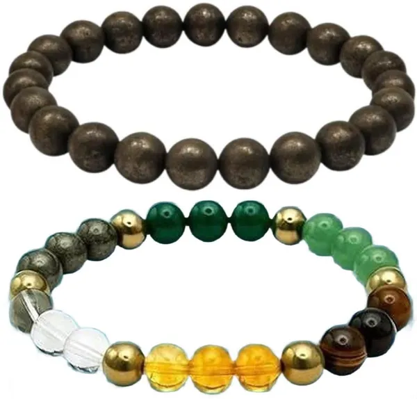 Multiagate_Pyrite,_Stone_Bracelet_Set_(Pack_of_2)