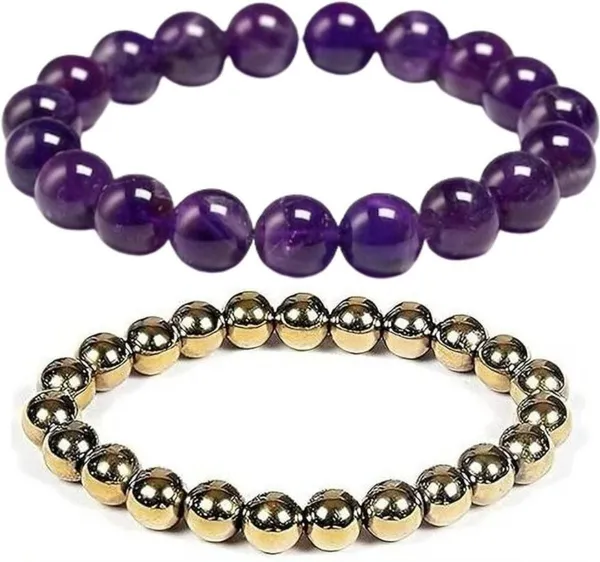 Multiagate_Stone,_Amethyst_Bracelet_Set_(Pack_of_2)