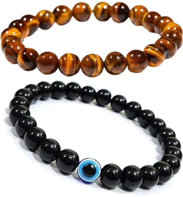 Multiagate_Tiger's_Eye,_Evil_Eye_Bracelet_Set_(Pack_of_2)