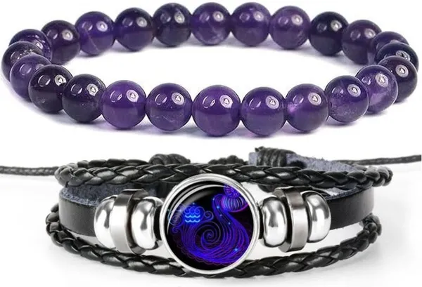 Multiagate_Amethyst,_Crystal,_Leather_Bracelet_Set_(Pack_of_2)