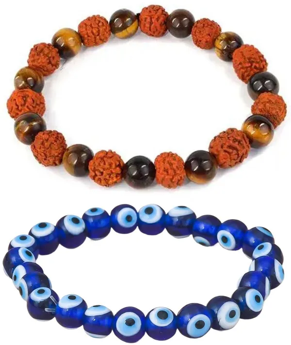 Multiagate_Stone,_Crystal,_Tiger's_Eye,_Rudraksha,_Evil_Eye_Bracelet_Set_(Pack_of_2)