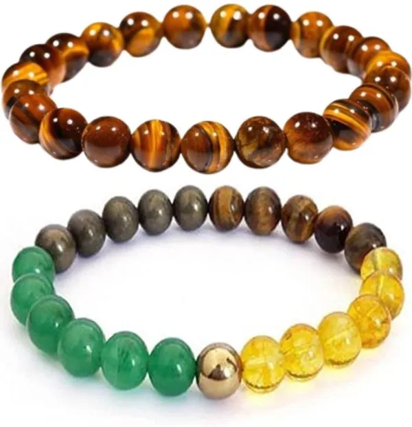 Multiagate_Crystal,_Tiger's_Eye_Bracelet_Set_(Pack_of_2)