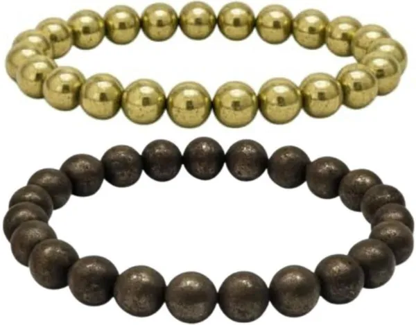 Multiagate_Pyrite,_Stone,_Golden_Pyrite_Bracelet_Set_(Pack_of_2)