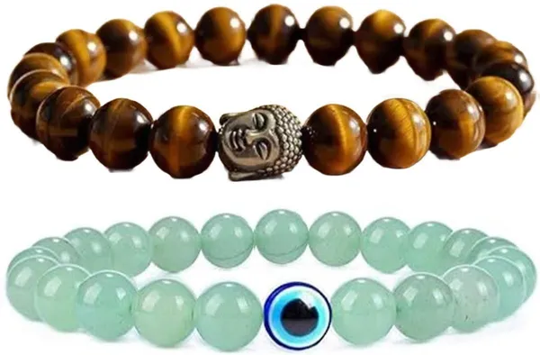 Multiagate_Crystal,_Tiger's_Eye_Bracelet_Set_(Pack_of_2)