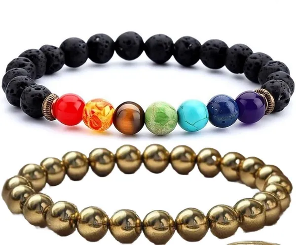 Multiagate_Pyrite,_Stone,_Green_Aventurine,_Amethyst,_Tiger's_Eye,_Citrine,_Turquoise,_7_Chakra,_Green_Jade_Bracelet_Set_(Pack_of_2)