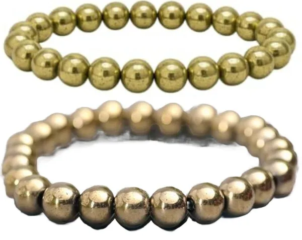 Multiagate_Pyrite,_Stone,_Golden_Pyrite_Bracelet_Set_(Pack_of_2)