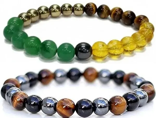 Multiagate_Stone,_Green_Aventurine,_Golden_Pyrite,_Crystal,_Tiger's_Eye,_Citrine,_Glass_Bracelet_Set_(Pack_of_2)