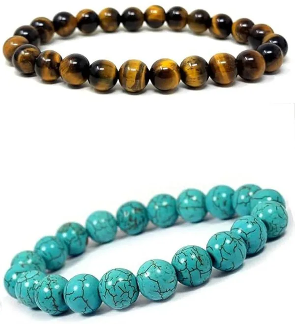 Multiagate_Stone,_Crystal,_Tiger's_Eye,_Turquoise_Bracelet_Set_(Pack_of_2)