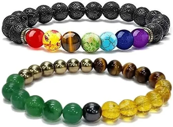 Multiagate_Pyrite,_Stone,_Rose_Quartz,_Amethyst,_Crystal,_Tiger's_Eye,_Lava,_7_Chakra,_Clear_Quartz_Bracelet_Set_(Pack_of_2)