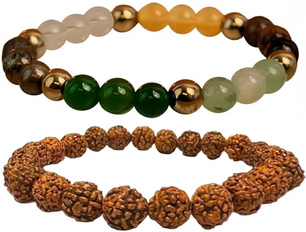 Multiagate_Stone,_Rudraksha_Bracelet_Set_(Pack_of_2)