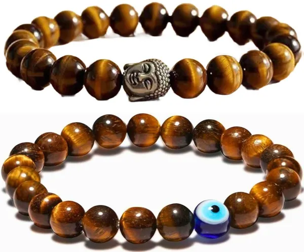 Multiagate_Stone,_Tiger's_Eye_Bracelet_Set_(Pack_of_2)