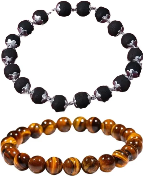 Multiagate_Wood,_Tiger's_Eye_Bracelet_Set_(Pack_of_2)