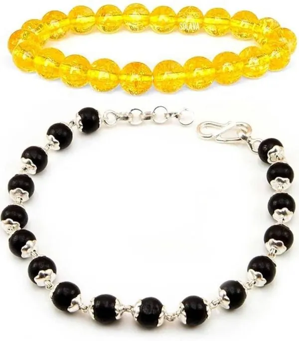 Multiagate_Stone,_Wood,_Crystal,_Citrine,_Alloy_Bracelet_Set_(Pack_of_2)