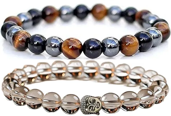 Multiagate_Crystal,_Glass,_Clear_Quartz_Bracelet_Set_(Pack_of_2)