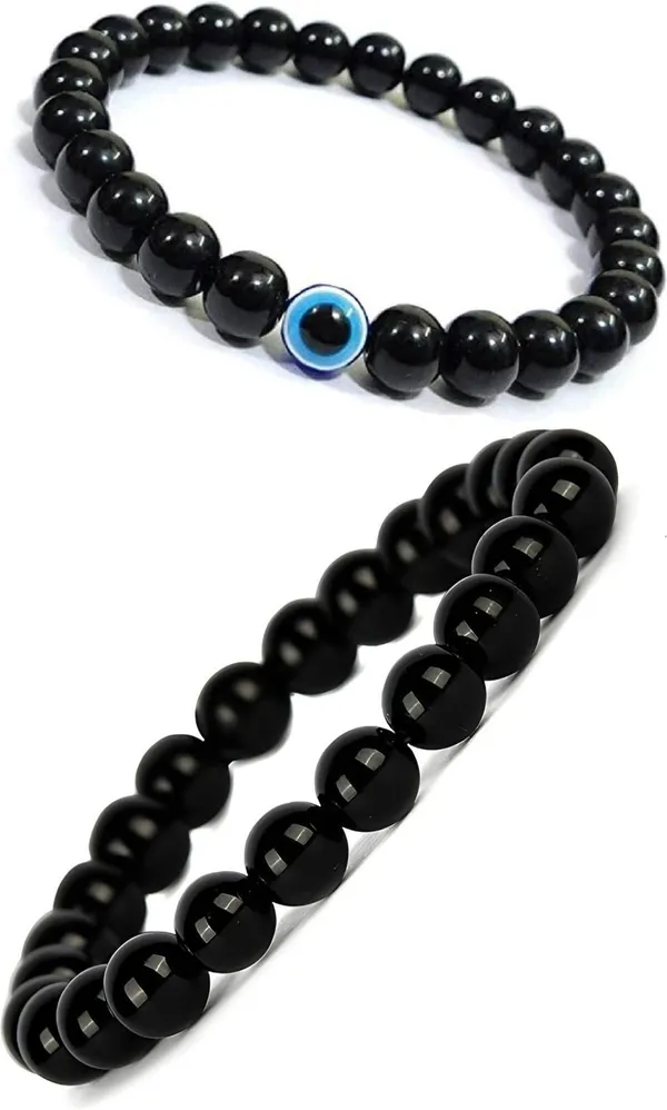 Multiagate_Pyrite,_Evil_Eye_Bracelet_Set_(Pack_of_2)