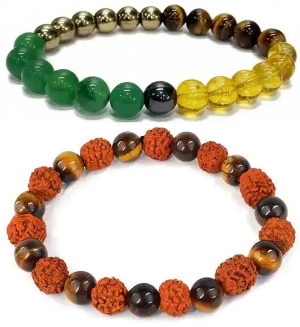 Multiagate_Stone,_Green_Aventurine,_Golden_Pyrite,_Crystal,_Tiger's_Eye,_Rudraksha,_Citrine_Bracelet_Set_(Pack_of_2)