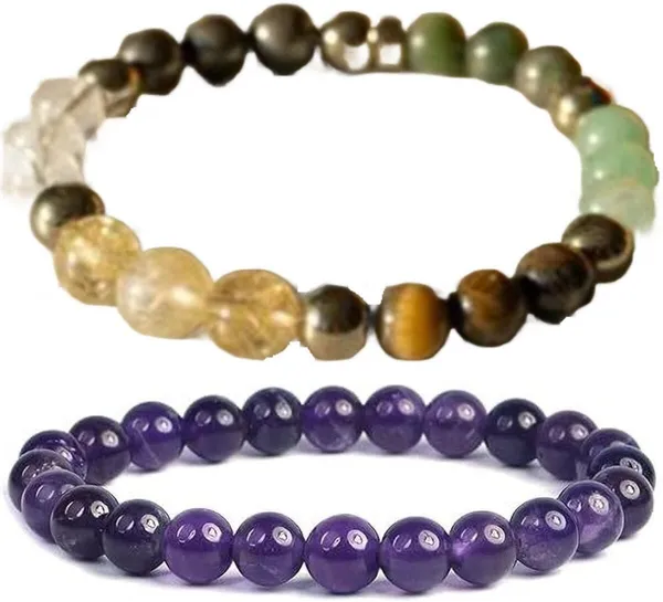 Multiagate_Pyrite,_Stone,_Green_Aventurine,_Amethyst,_Crystal,_Tiger's_Eye,_Citrine,_Green_Jade_Bracelet_Set_(Pack_of_2)