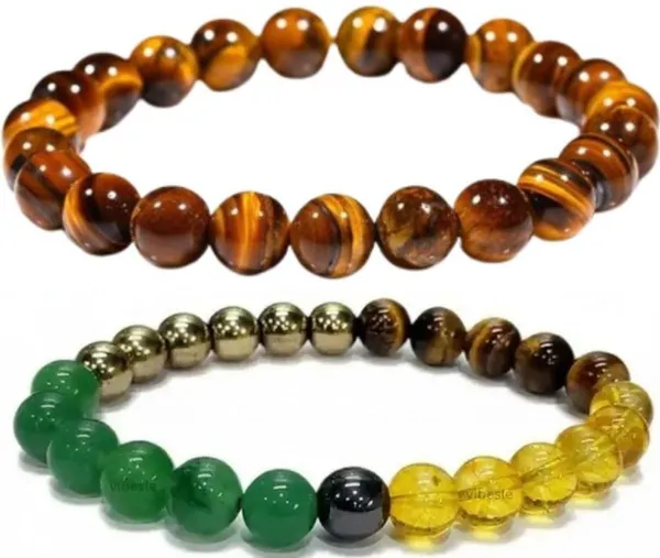 Multiagate_Stone,_Green_Aventurine,_Golden_Pyrite,_Tiger's_Eye,_Citrine_Bracelet_Set_(Pack_of_2)