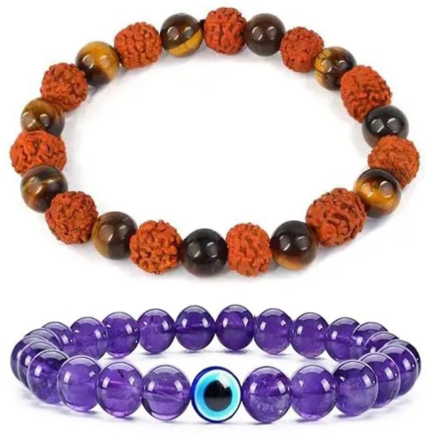 Multiagate_Stone,_Crystal,_Tiger's_Eye,_Rudraksha_Bracelet_Set_(Pack_of_2)
