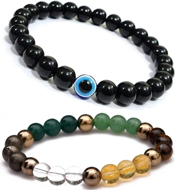 Multiagate_Pyrite,_Green_Aventurine,_Crystal,_Tiger's_Eye,_Citrine,_Evil_Eye_Bracelet_Set_(Pack_of_2)