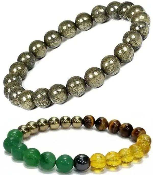 Multiagate_Stone,_Green_Aventurine,_Crystal,_Golden_Pyrite,_Tiger's_Eye,_Citrine_Bracelet_Set_(Pack_of_2)
