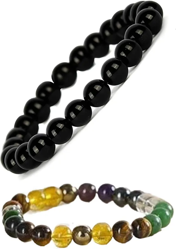 Multiagate_Pyrite,_Hematite,_Green_Aventurine,_Amethyst,_Tiger's_Eye,_Citrine_Bracelet_Set_(Pack_of_2)