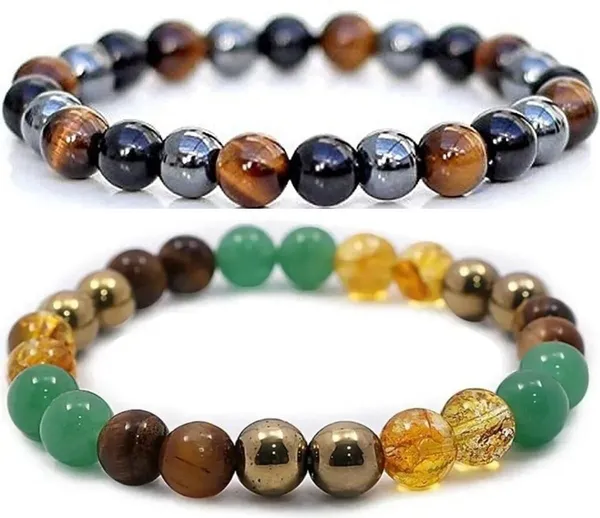 Multiagate_Pyrite,_Green_Aventurine,_Citrine_+_Golden,_Crystal,_Tiger's_Eye,_Glass_Bracelet_Set_(Pack_of_2)