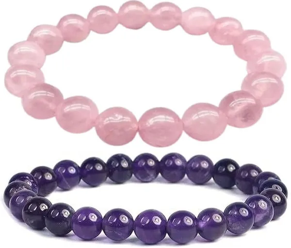 Multiagate_Rose_Quartz,_Amethyst_Bracelet_Set_(Pack_of_2)