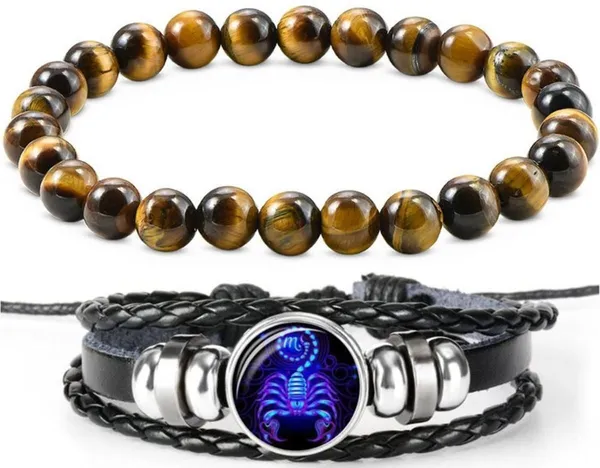 Multiagate_Crystal,_Leather_Bracelet_Set_(Pack_of_2)