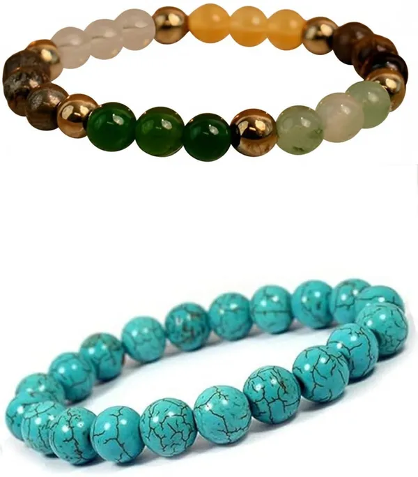 Multiagate_Stone,_Crystal,_Turquoise_Bracelet_Set_(Pack_of_2)