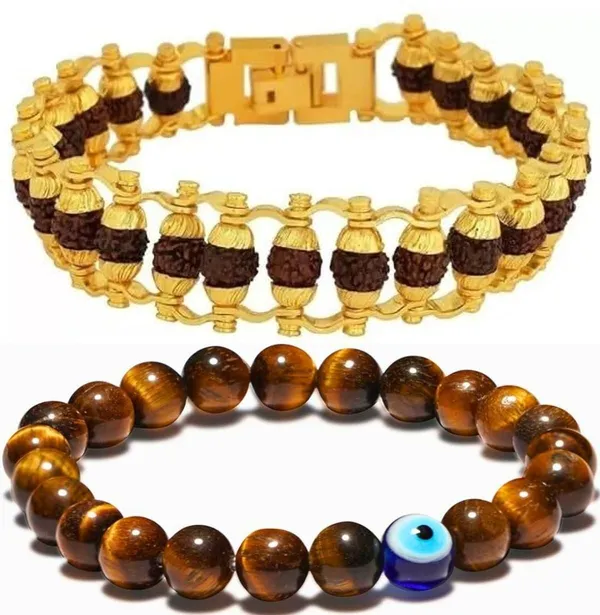 Multiagate_Stone,_Rudraksha_Bracelet_Set_(Pack_of_2)