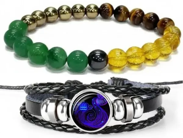 Multiagate_Stone,_Green_Aventurine,_Golden_Pyrite,_Tiger's_Eye,_Citrine,_Leather_Bracelet_Set_(Pack_of_2)
