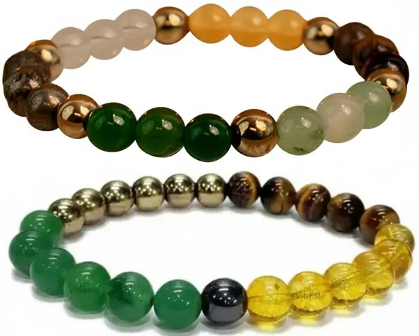 Multiagate_Stone,_Green_Aventurine,_Golden_Pyrite,_Tiger's_Eye,_Citrine_Bracelet_Set_(Pack_of_2)