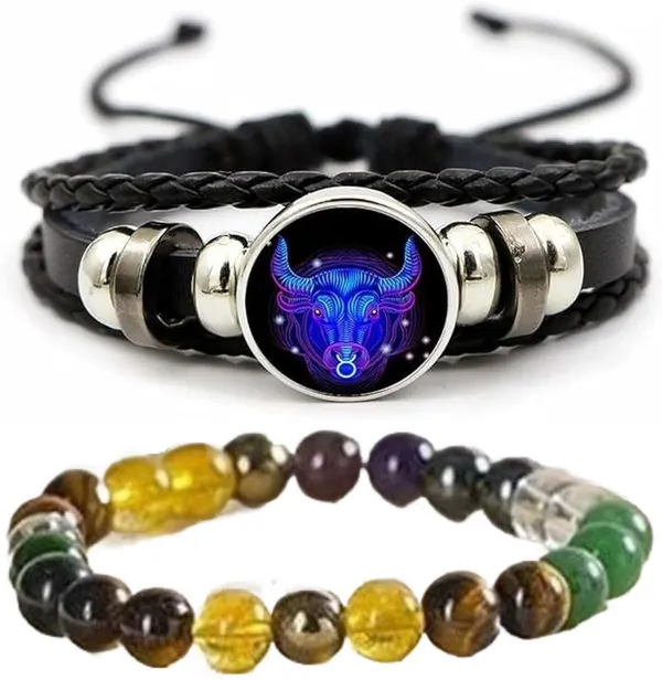 Multiagate_Pyrite,_Hematite,_Green_Aventurine,_Amethyst,_Tiger's_Eye,_Citrine,_Leather_Bracelet_Set_(Pack_of_2)