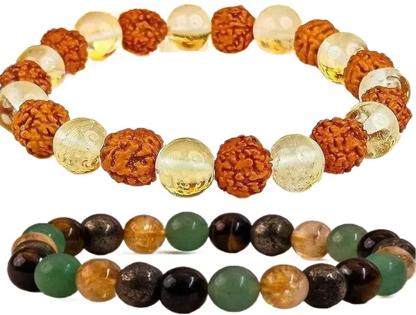 Multiagate_Stone,_Crystal,_Rudraksha,_Clear_Quartz_Bracelet_Set_(Pack_of_2)