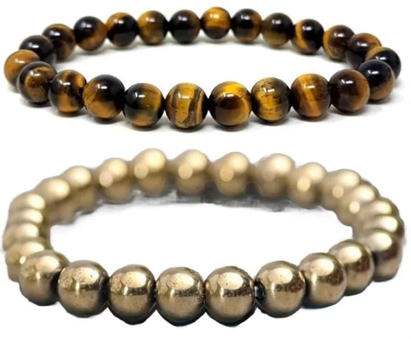 Multiagate_Pyrite,_Stone,_Crystal,_Tiger's_Eye_Bracelet_Set_(Pack_of_2)