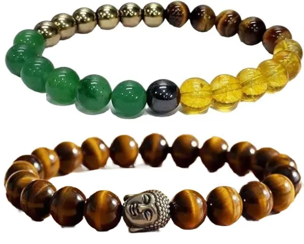 Multiagate_Stone,_Tiger's_Eye_Bracelet_Set_(Pack_of_2)