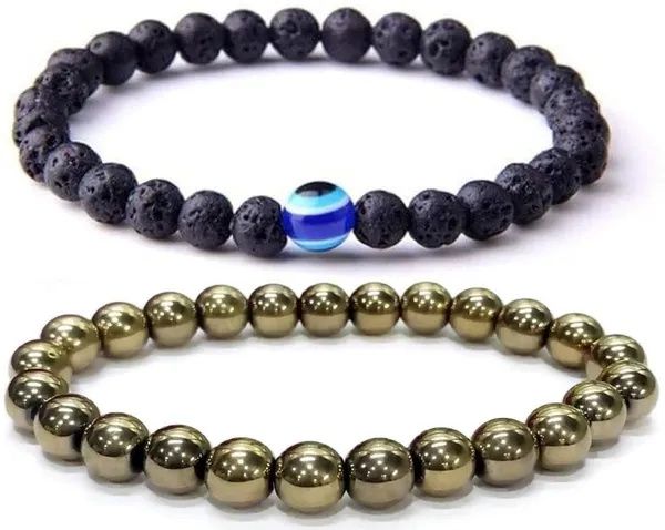 Multiagate_Pyrite,_Stone,_Crystal,_Golden_Pyrite,_Lava,_Black_Obsidian_Bracelet_Set_(Pack_of_2)