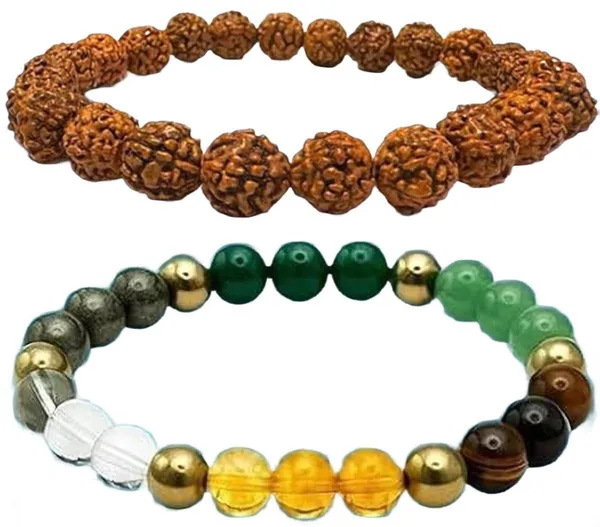 Multiagate_Stone,_Rudraksha_Bracelet_Set_(Pack_of_2)