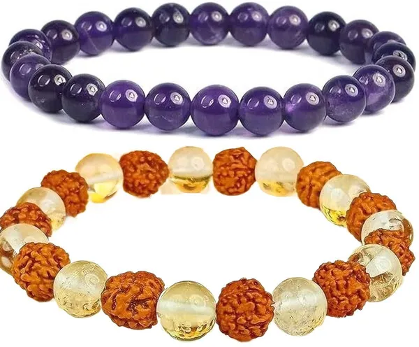 Multiagate_Amethyst,_Crystal,_Rudraksha,_Clear_Quartz_Bracelet_Set_(Pack_of_2)