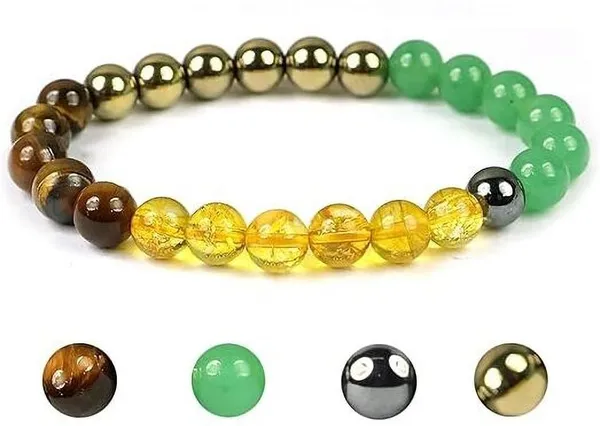Multiagate_Pyrite,_Green_Aventurine,_Citrine_+_Golden,_Tiger's_Eye,_Citrine,_7_Chakra,_Clear_Quartz_Bracelet_Set_(Pack_of_2)