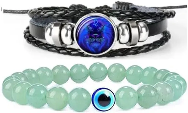 Multiagate_Crystal,_Leather_Bracelet_Set_(Pack_of_2)