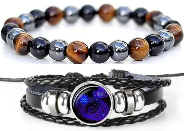 Multiagate_Crystal,_Glass,_Leather_Bracelet_Set_(Pack_of_2)