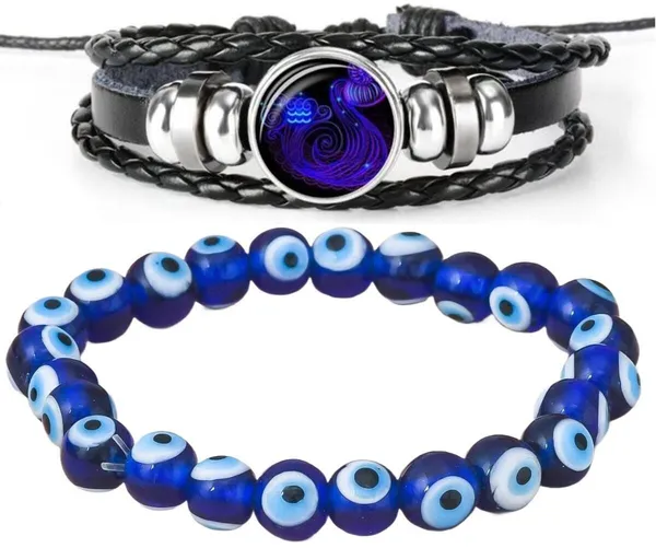 Multiagate_Evil_Eye,_Leather_Bracelet_Set_(Pack_of_2)