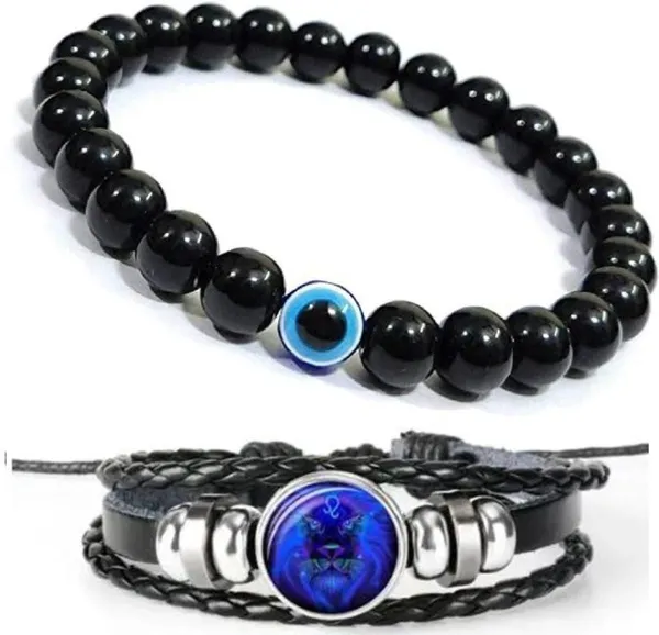 Multiagate_Evil_Eye,_Leather_Bracelet_Set_(Pack_of_2)