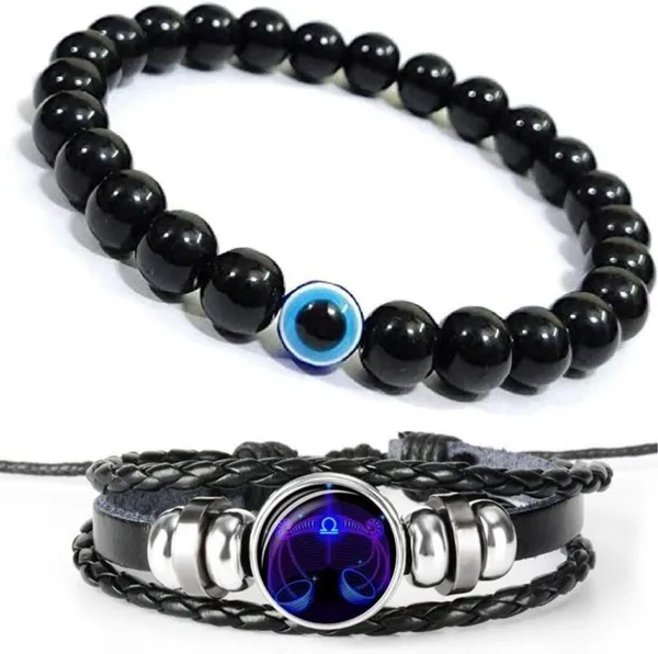 Multiagate_Evil_Eye,_Leather_Bracelet_Set_(Pack_of_2)