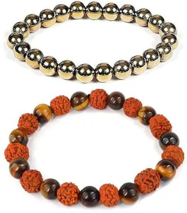 Multiagate_Stone,_Crystal,_Tiger's_Eye,_Rudraksha_Bracelet_Set_(Pack_of_2)